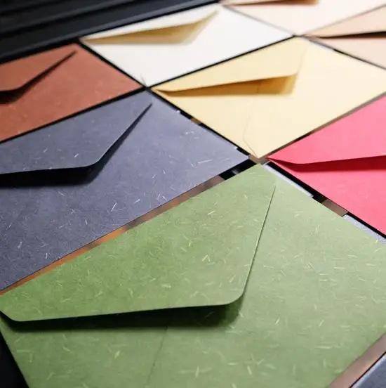 Sentao 120gsm 105*68mm Custom Natural Art Postcars Love Letter Paper Packaging Envelopes For Gift Cards