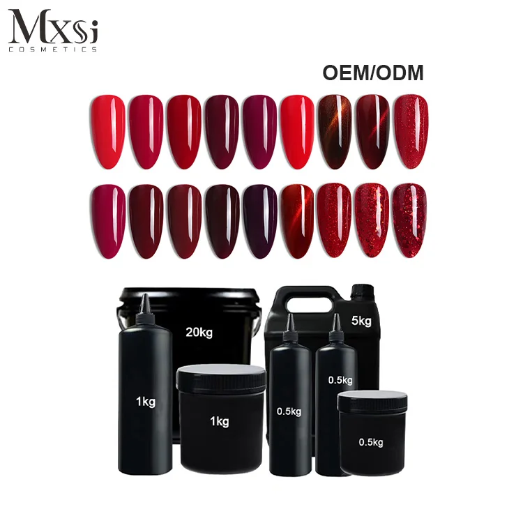 18 Colors Series Gel Polish 1 Draw to Colors On  Red Wine Color Soak Off UV Nails Free Sample Private Label Gel Polish