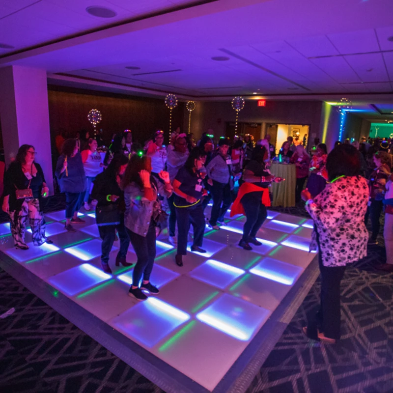 60*60cm Wireless Magnetic LED Dance Floor Interactive LED Dance Floor for Games