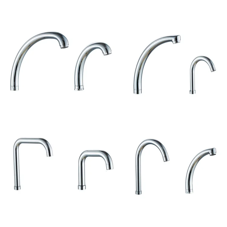 SPR-2007 OEM ss 304 chrome polishing elbow C pipe kitchen faucet outlet pipe