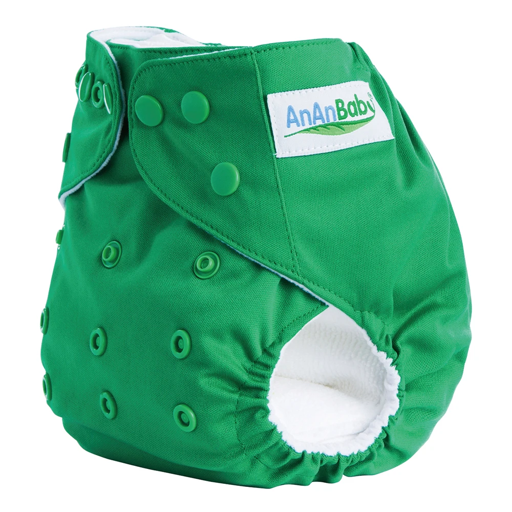 2023 AnAnBaby Ecological  Environmental Leak Proof  Plain Color  Baby Diapers
