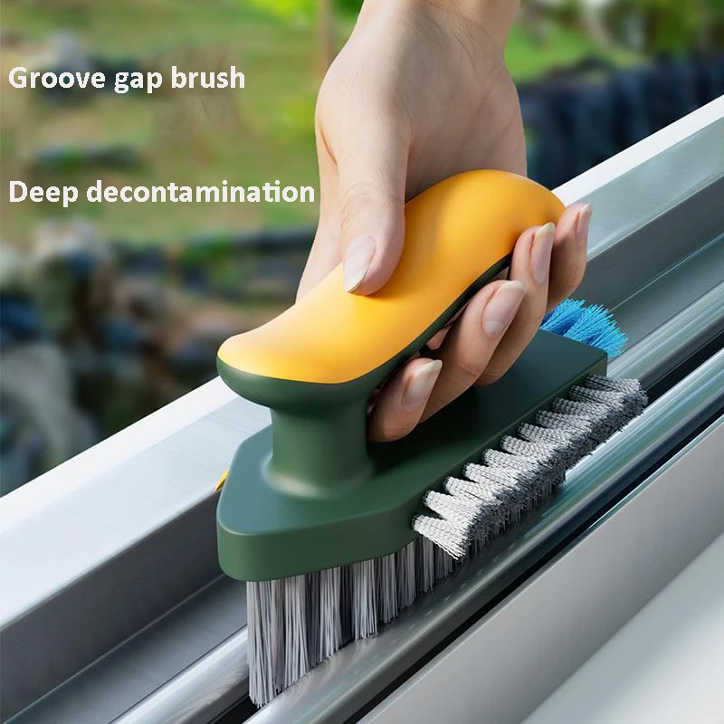 New Multifunctional Eco-friendly Cleaning Brush TPR/PP Material Integrated Bathroom Floor Wall Corner Gap Seam Scraping Brushes