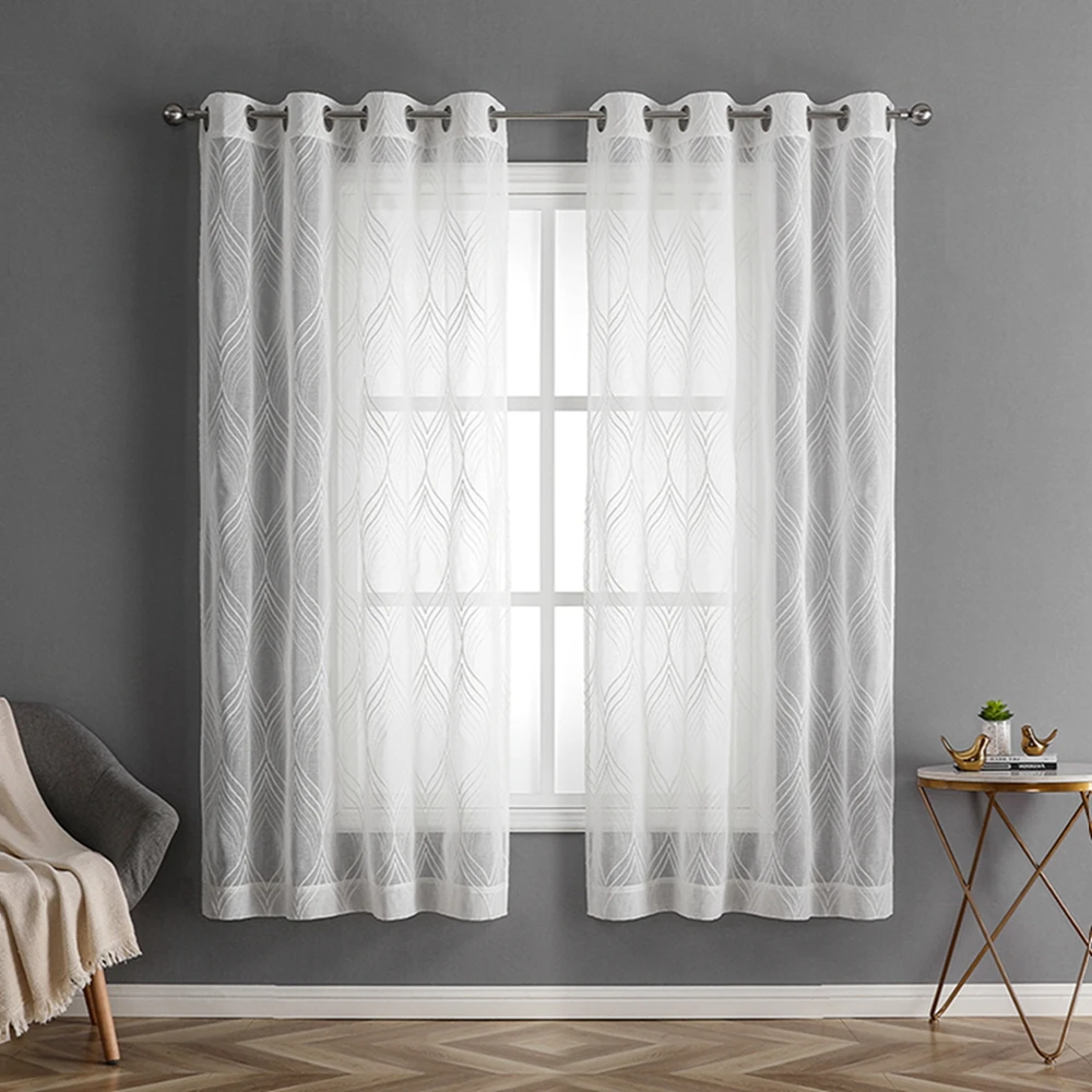 OWENIE Vintage Romantic Salon Window Curtain Sheer Living Room Drapes and Curtains