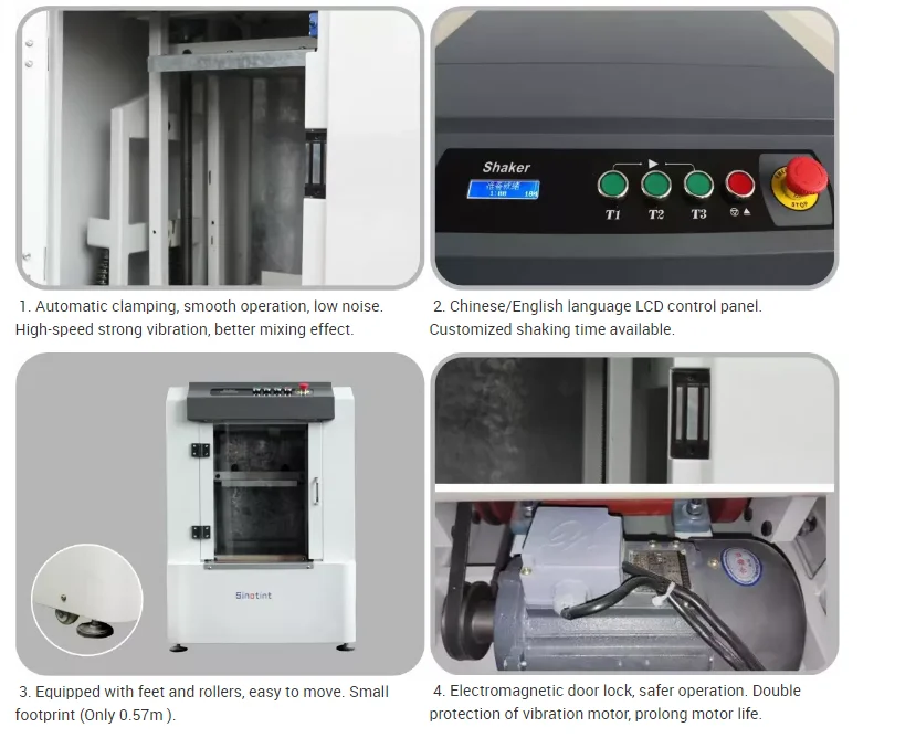 Automatic clamping paint shaker