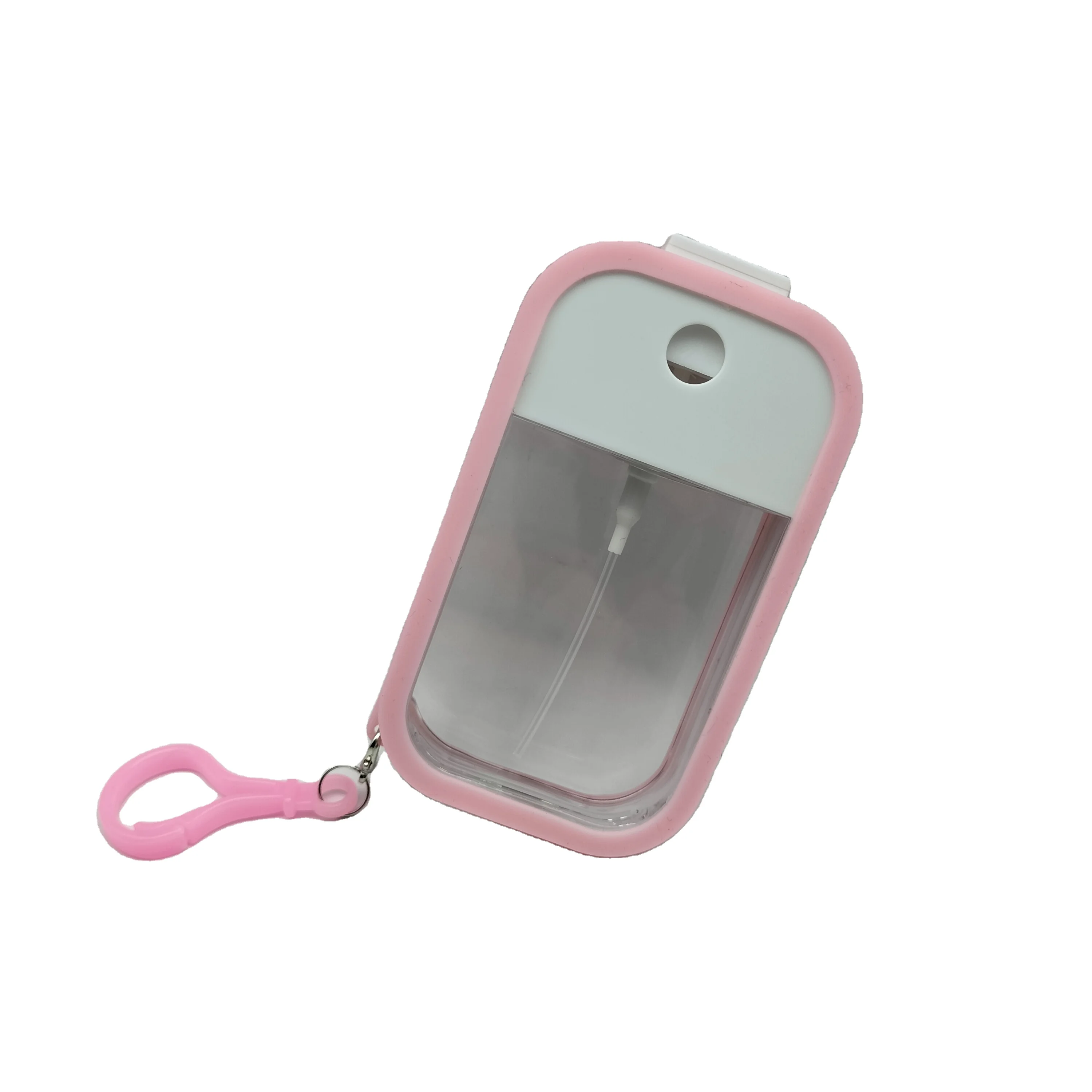 2021 New arrivals 50ml Pocket Sprayer Silicone Holder case Credit card Travel dispenser Holder case with key chain