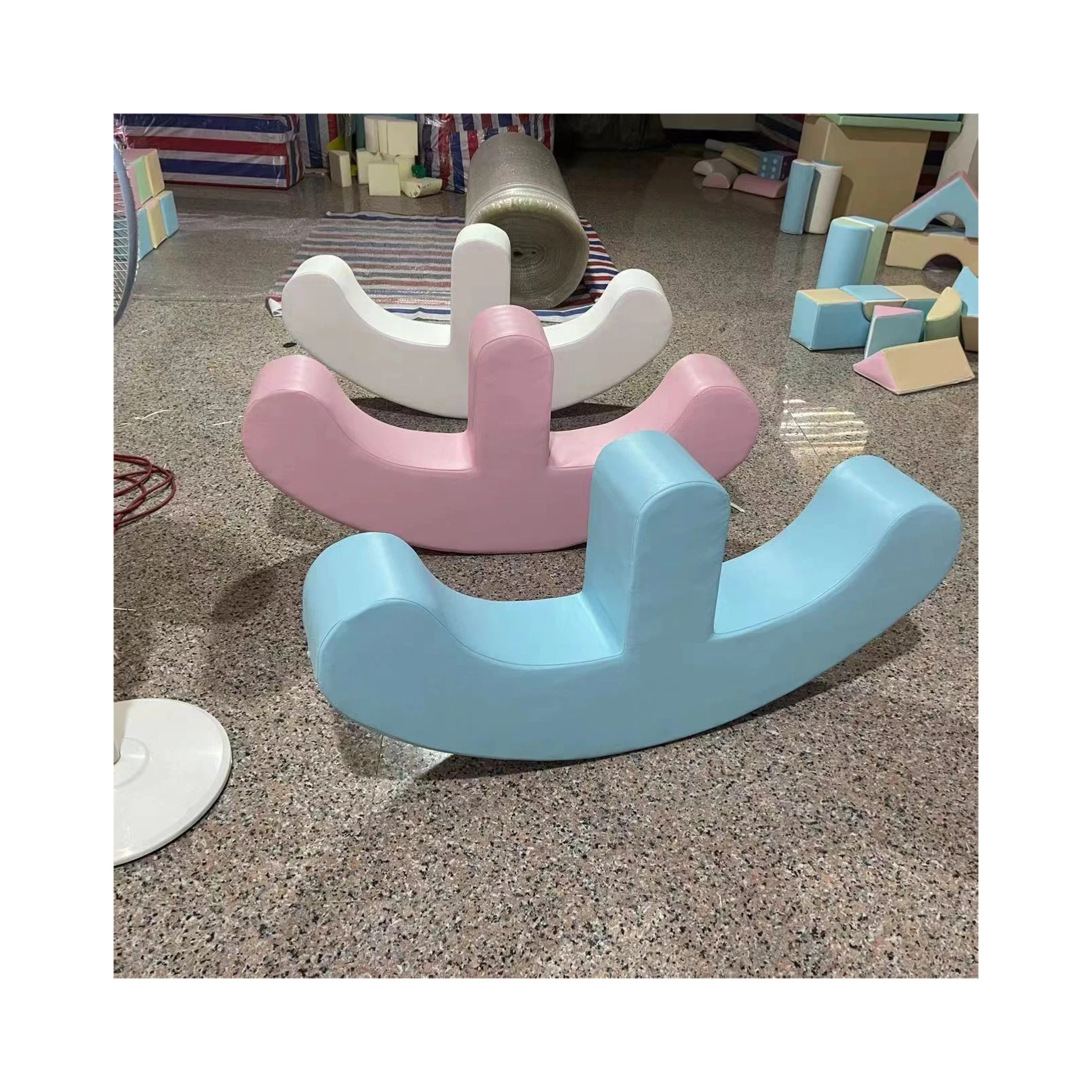 business set up indoor soft play rocker kids rocking toy party daycare