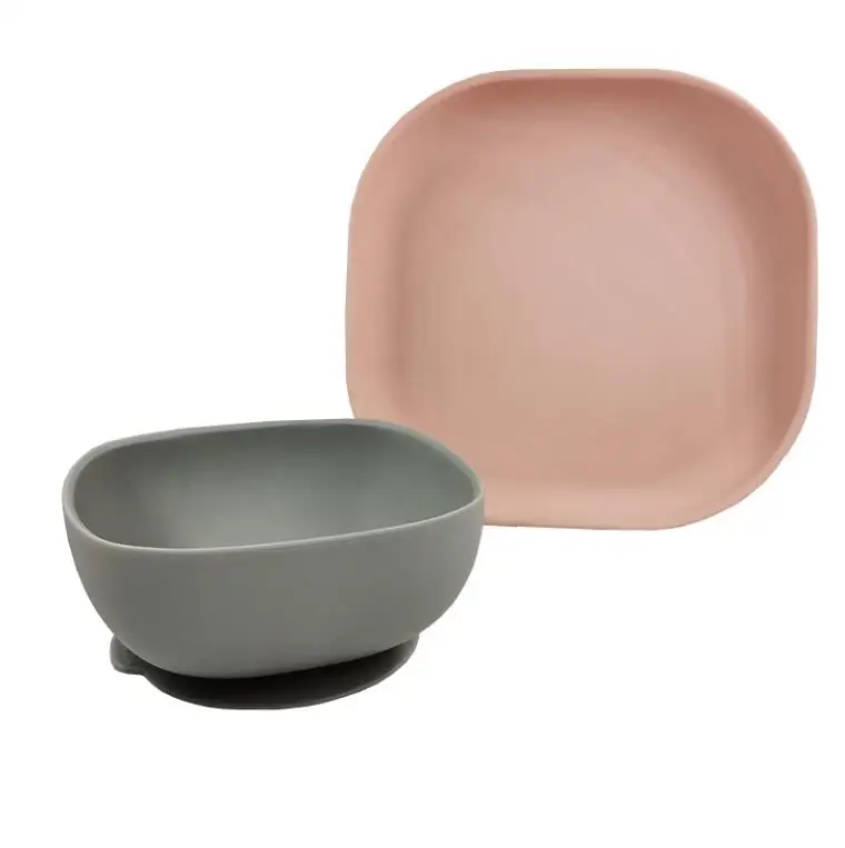 BPA Free Eco-friendly Colorful Tableware Silicone Baby Feeding Suction Bowl