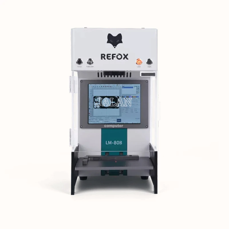 REFOX LM-80E 20W Laser Machine 3 in 1 Intelligent Built-in Extractor Fume And Computer For iPhone Back Glass Removal