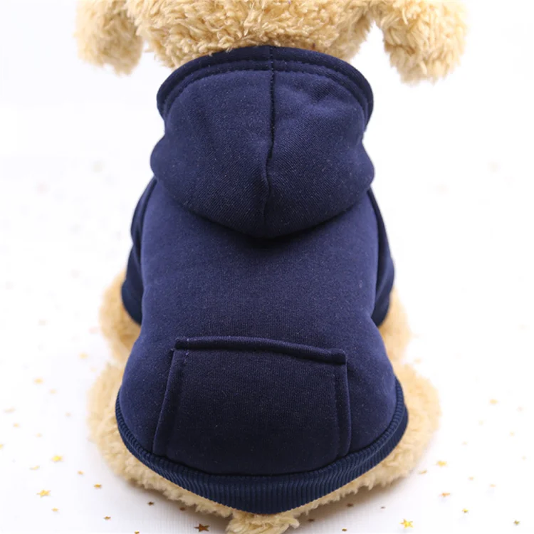 
New Winter Dog Hoodie Sweatshirts with Pockets Cotton Warm Dog Clothes for Small Dogs 