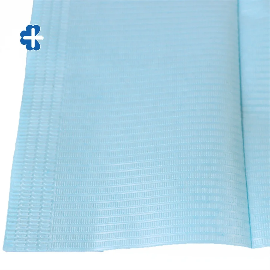 Manufacture Blue Color Hot Sale Consumable Disposable Waterproof Dental Bibs