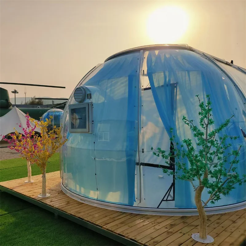 Full House Clear Skylight Round Lamping Dome Igloo Tent Polycarbonate Dome House Room