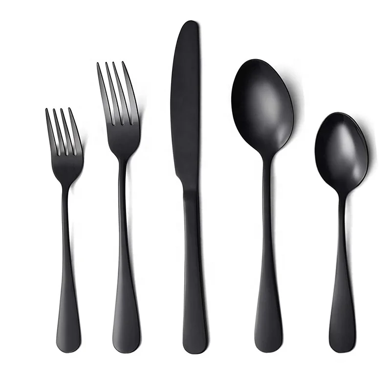 Dishwasher Safe Silverware Cutlery Set Stainless Steel ,Include Knife/Fork/Spoon,Black Flatware Set