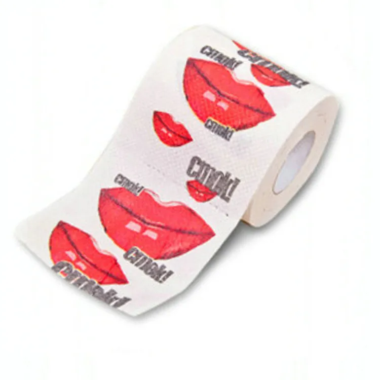 Custom Design Creative Funny Valentines Day Gag Gift Kiss Custom Colored Toilet Paper Roll