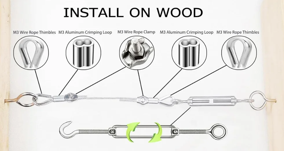 Different Type Hook Full Thread Hex Bolts Turnbuckle