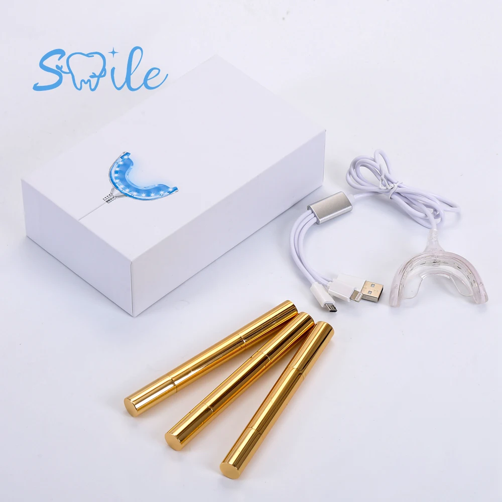 Professional Manufacturer USB Type C Teeth Whitening Kit With LED Light 2ml  Teeth Whitening Pen