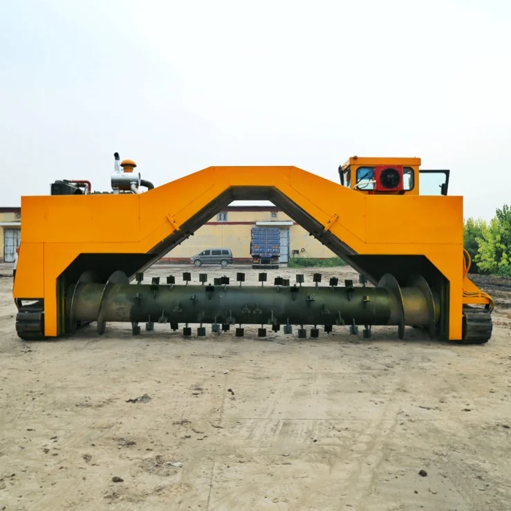 Commercial Automatic Composting Animal Manure Mixier Fertilizer Compost Turner Making Machine