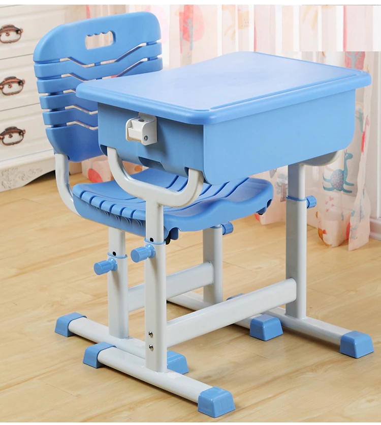 Пластиковый детский учебный стол комплект рабочий стол стул письменный стол для студентов