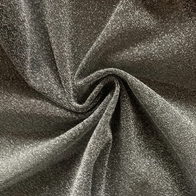 Sliver Thread Metal Wire Shiny Yarn Mesh Lurex Stretch Knit Metallic Fabric For Dress Clothing