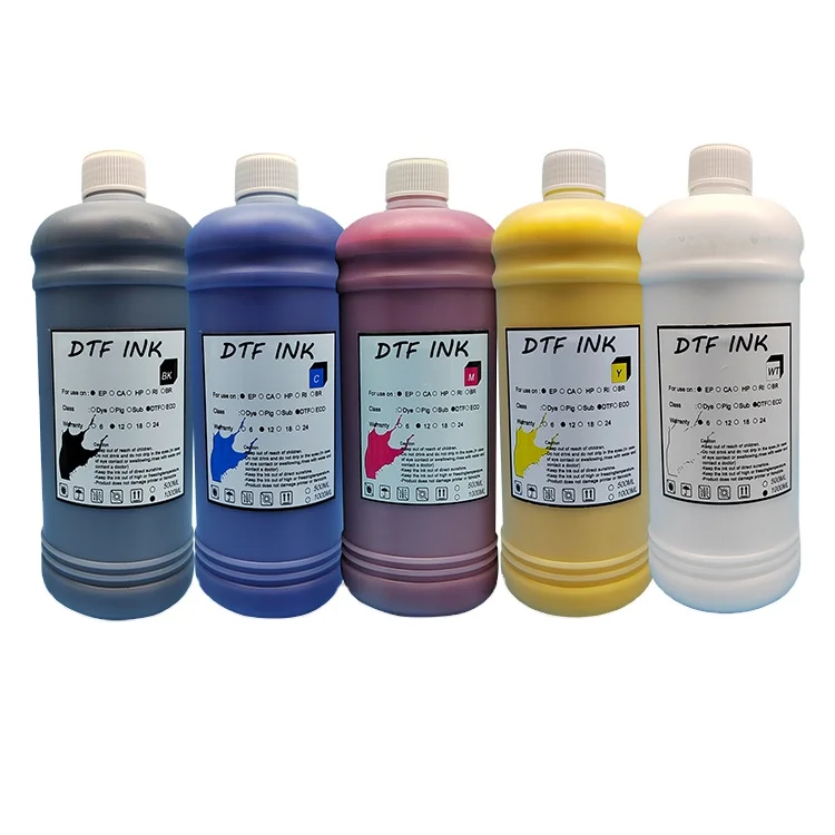 Wholesale A3 A4 Pet Film Dtf Tintas For DTF ink for EPSON 1390 L1800 L805 DX5 DX7 I3200 printer head DTF ink