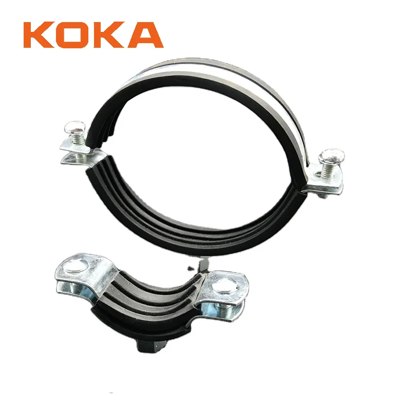 Wholesale Strut Fitting Pipe Support Clamps Rubber Lined epdm Cushion Pipe Clamps