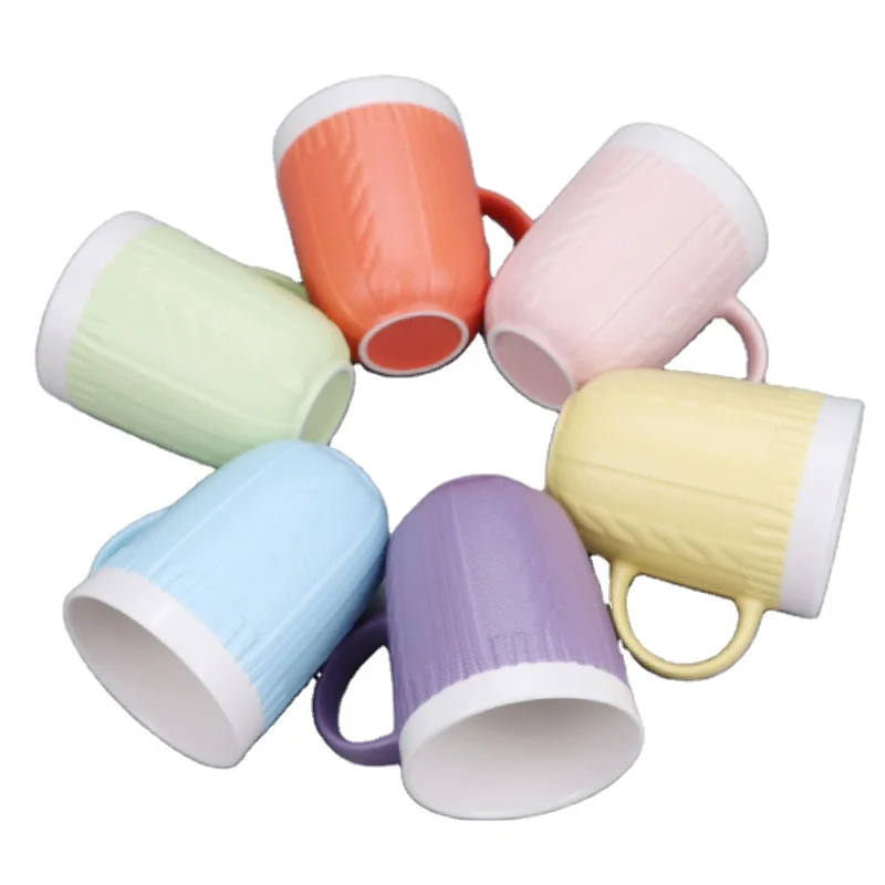 Высокое качество оптовая продажа для свадьбы новая керамическая кружка из костяного фарфора с вязаным рисунком розового цвета