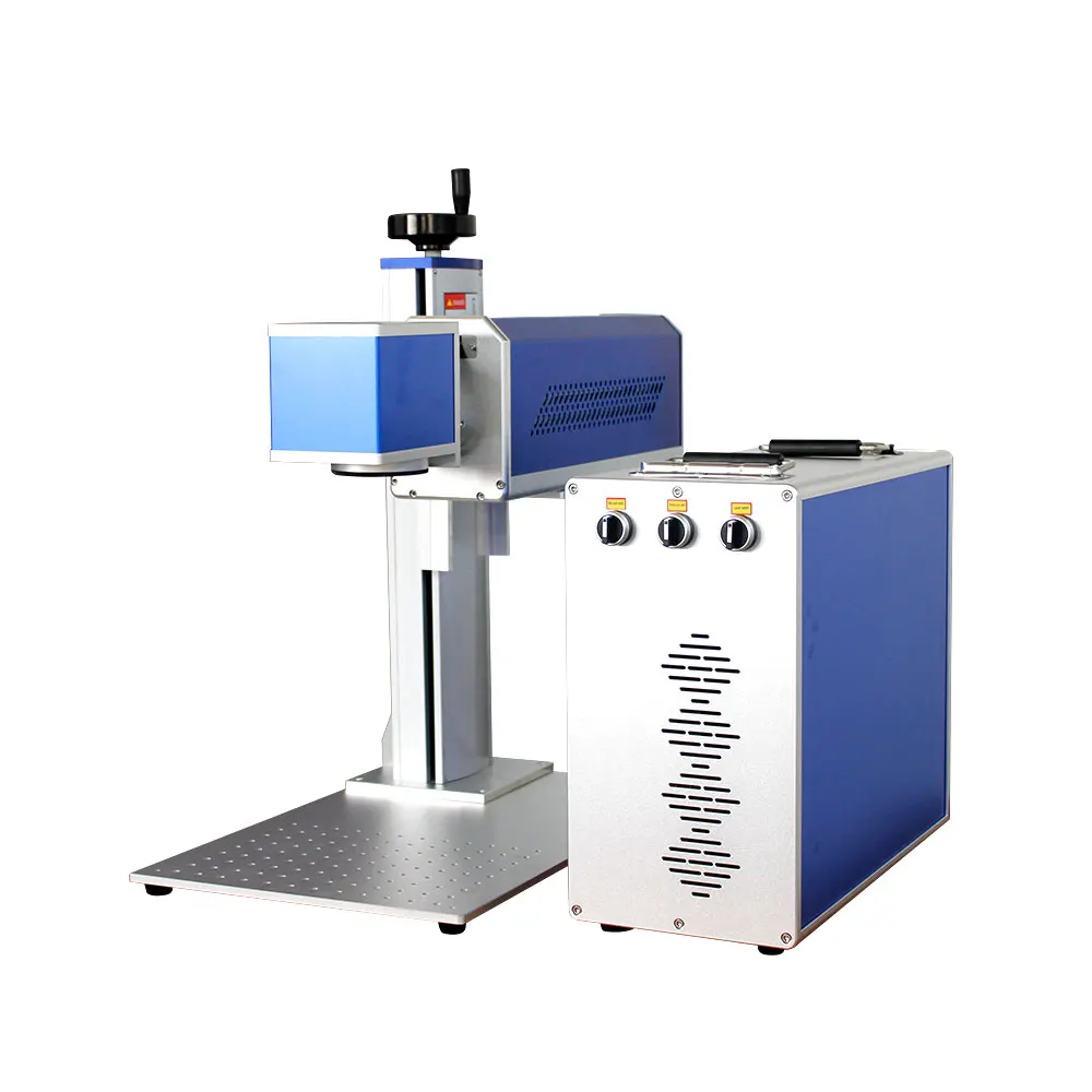Desktop Portable Mini Split RF CO2 Laser Marking Engraving Machine for logo Picture bar Code Engraving