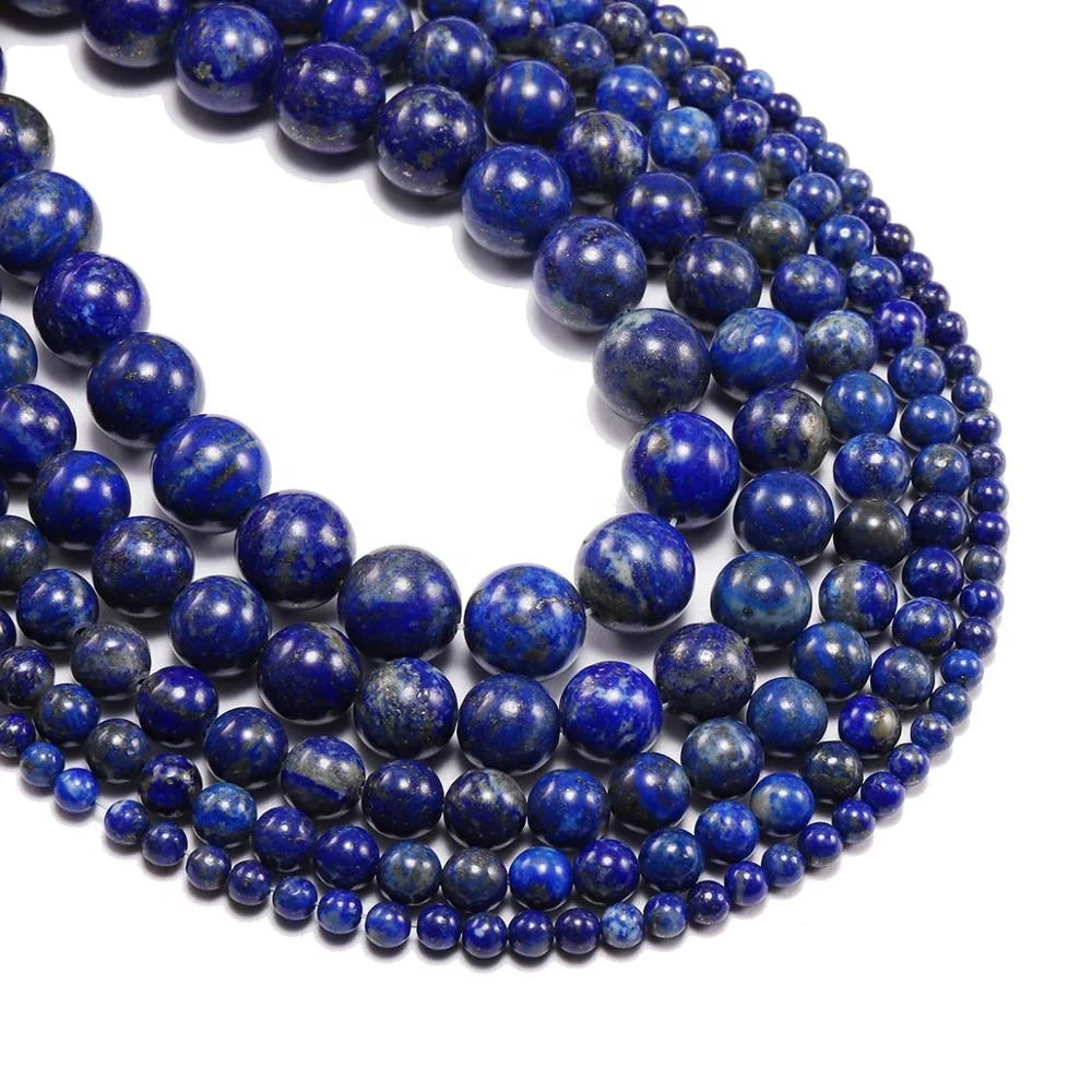 
1strand/lot 4/6/8/10/12 mm AAA Natural Lapis Lazuli Stone Beads Round Loose Spacer Bead For Jewelry Making Findings DIY Bracelet 