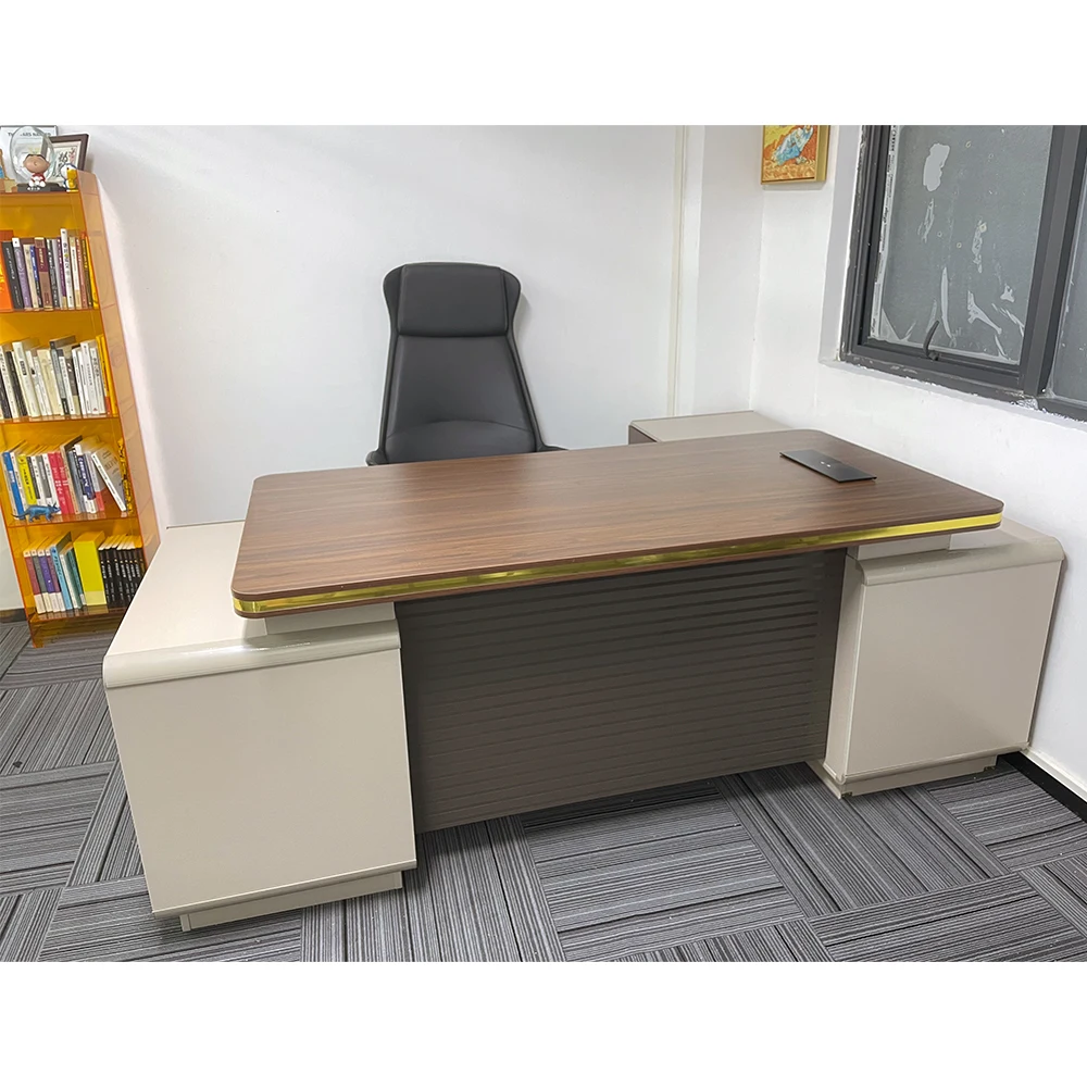 Modern fashion modern boss table beauty salon office desk and chair combination wood boss executive office desk