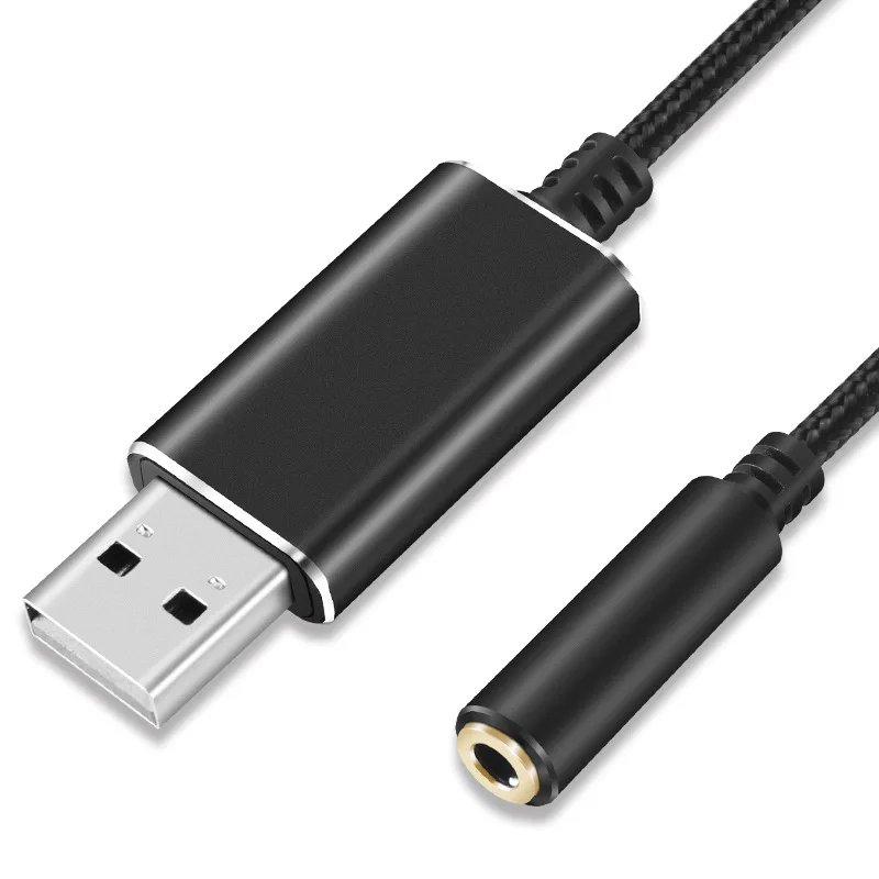 Внешняя звуковая карта USB 2 в 1 м со штекером 3 5