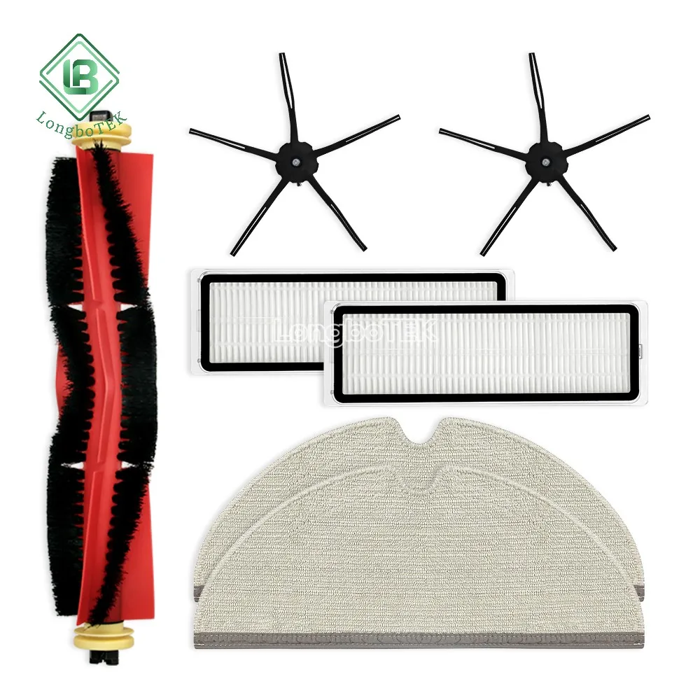 Fit For Xiaomi Roborock E4 E5 S4 S5 S6 T60 T61 T65 T4 T6 S5 Max S6 Maxv Roller Side Brush Hepa Filter Mop Pad Robot Vacuum Parts