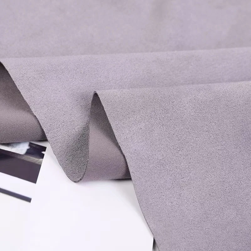 Solid And Durable automotive suede velvet fabric car red shiny suede velvet fabric