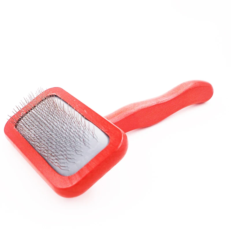 Хорошая продажа деревянная ручка стальная игла щетка для волос для домашних животных косметологическая расческа