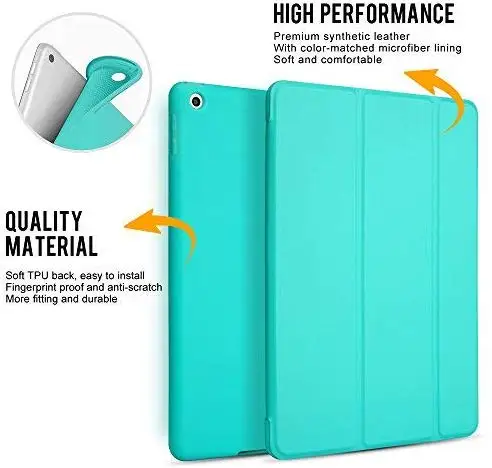 Case For New iPad 9.7 2018 - Slim Lightweight Smart Shell Stand Smart Cover With Soft PU Leather For ipad 9.7 2018