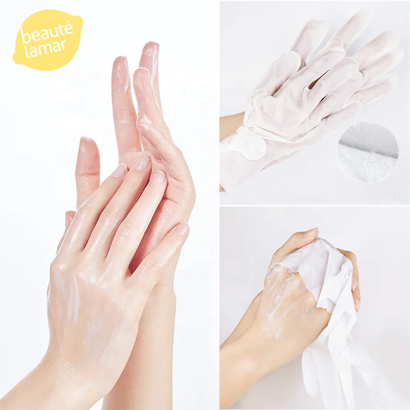 OEM korean gloves film whitening moisturing hyaluronice acid nourishing hand mask for dry anti
