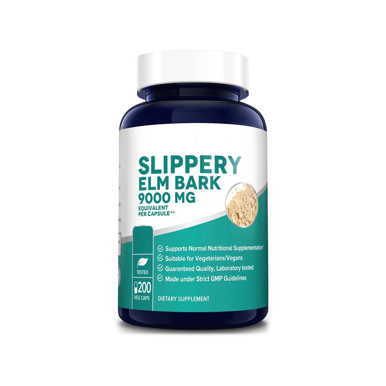 Private Label Elm Bark Powder 10:1 Slippery Elm Bark Powder Supplement Slippery Elm Bark Extract 9000 mg Veggie Capsules