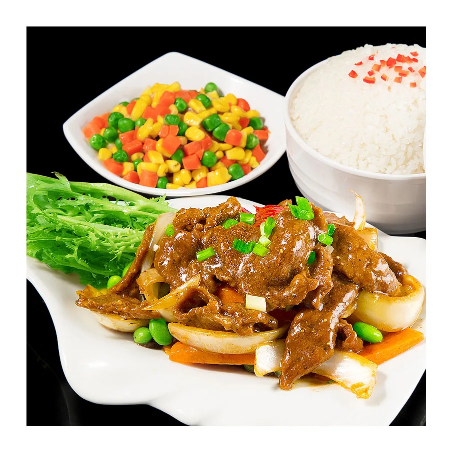 Здоровая Органическая домашняя мгновенная готовность к употреблению тепла для занятий спортом на открытом воздухе для путешествий Военная еда 3R консервированное приготовление черного перца говядина