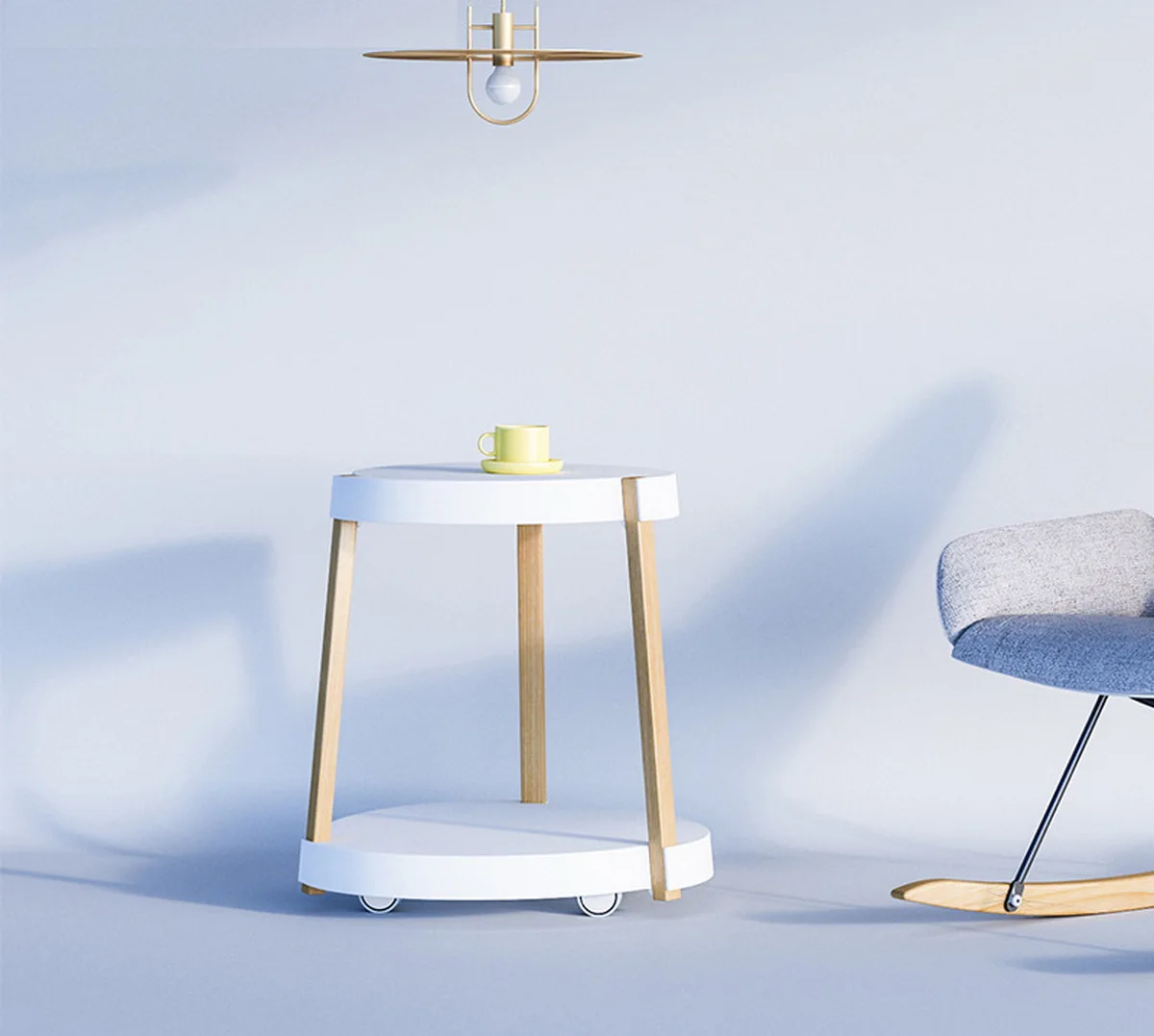 Мебель для гостиной современный деревянный конец круглый легкий боковой