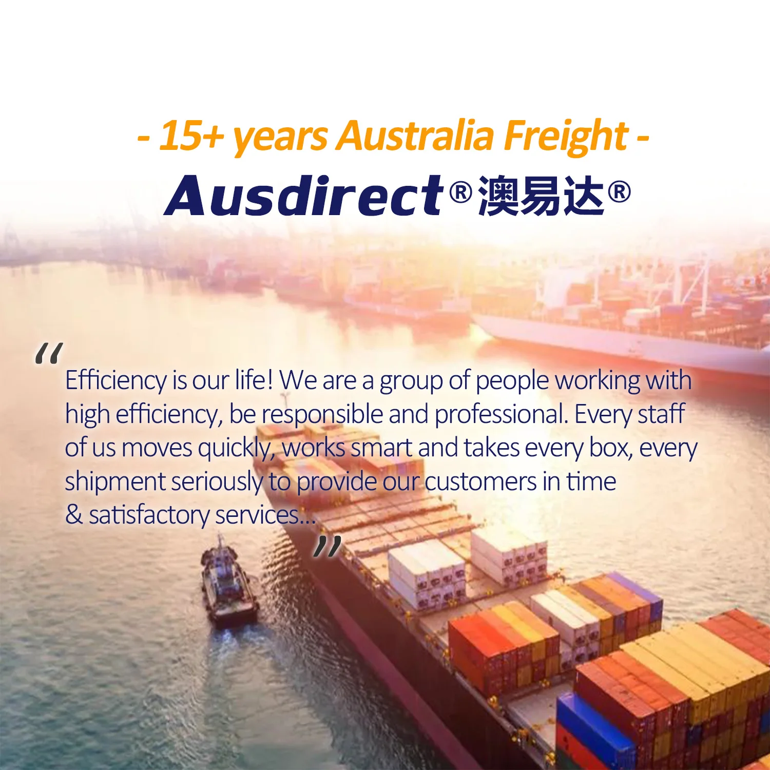 Ausdirect Leading Shipping Freight Forwarder China to Australia New Zealand