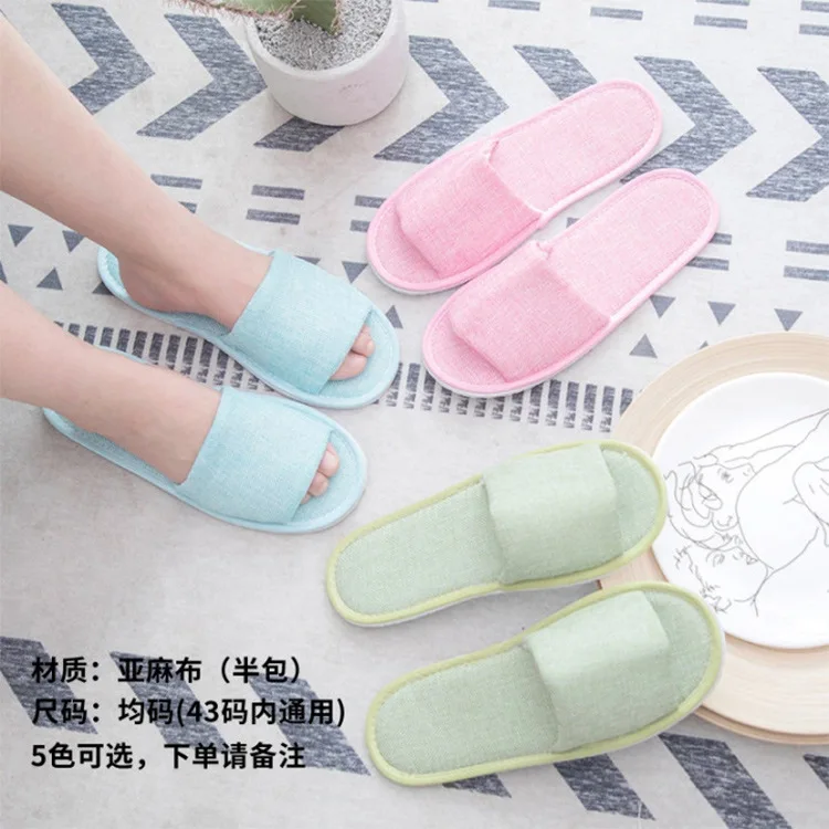 Disposable slippers hotel supplies plush  air travel  rooms indoor custom manufacturer