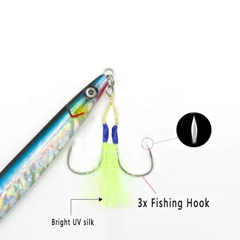 High Quality1/02/03/0 5/0 6/0  Assist  Line Ocean Boat Manufacture Tuna Fishing Octopus Hook