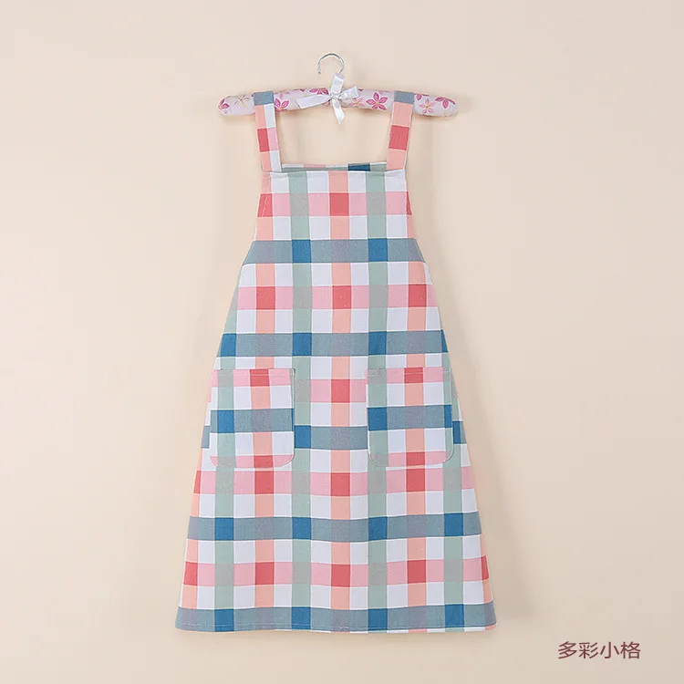 
Pastoral style Print Basic Cotton Kitchen Chef Apron For Women 