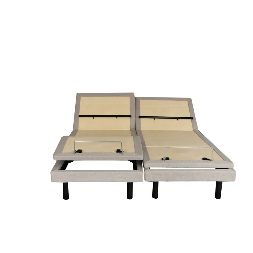 Automatic Smart Furniture Design Soft and Foldable Extendable Split Adjustable Bed with Massage Feature