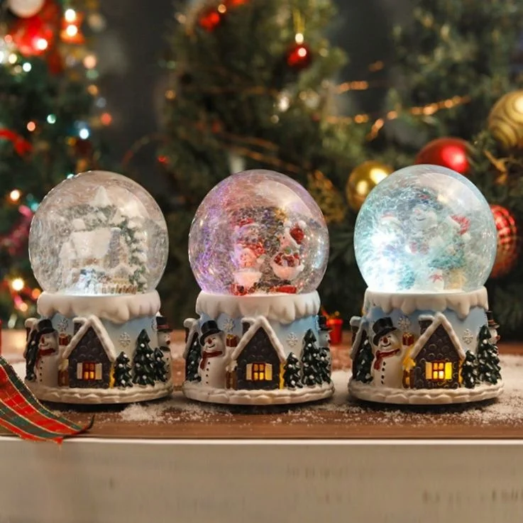 Resin Christmas Themed Gifts Colorful Snow Globe
