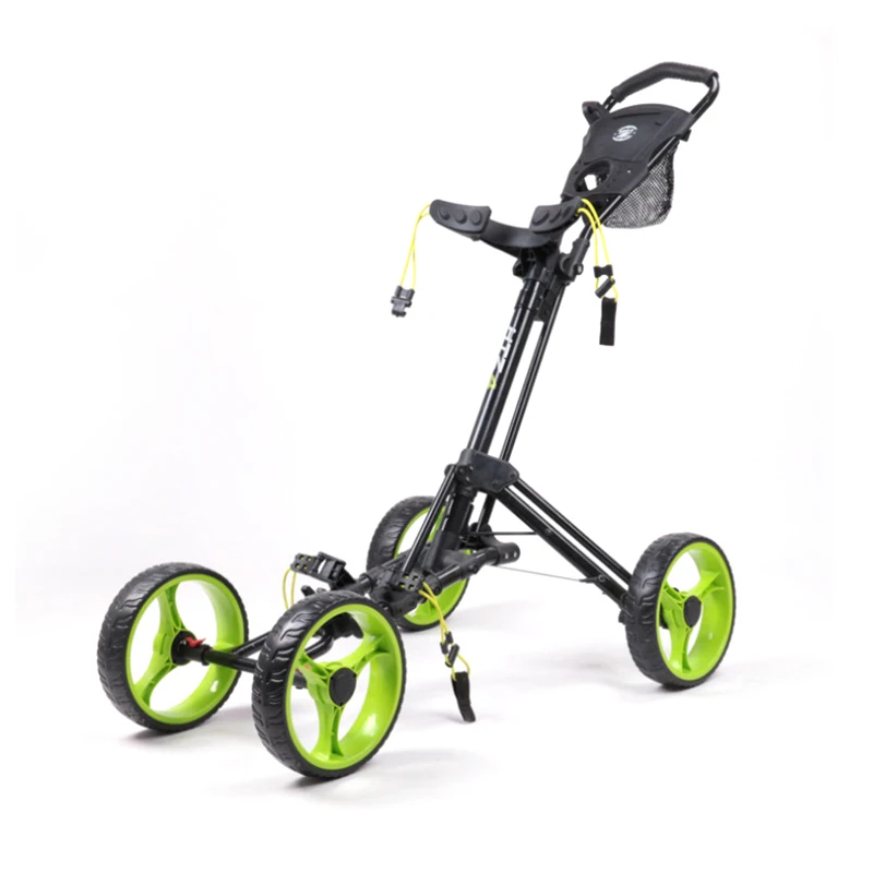 Factory 3 Wheels Foldable Push Pull Golf Bag Trolley