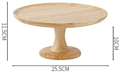 Wooden Cake Stand Wedding Cake Tray Serving Creative Food Trays with Glass Dome