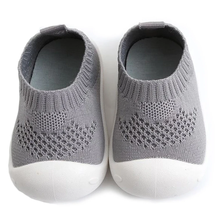Babyhappy Wholesale Breathable Flying Woven Footwear Baby Kids Toddler Barefoot Walking Sock Shoes For Kids