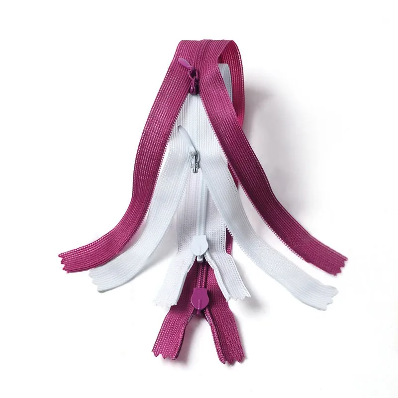 Custom No 3/5 hidden nylon zipper 2 way invisible zipper  Invisible Zipper