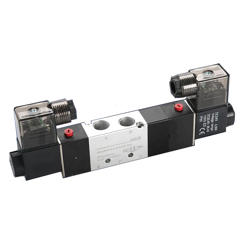 4V230C-08 4V230E-08 4V230P-08 Pneumatic Double Control Solenoid Valve 5/3 Way G1/4 Pneumatic Air Valve