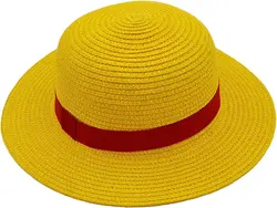 Luffy Performance Props Costume Party Yellow Summer Straw Hats String Sun Beach Hat Pirate Anime Fans Men Women Youth Kids Gifts