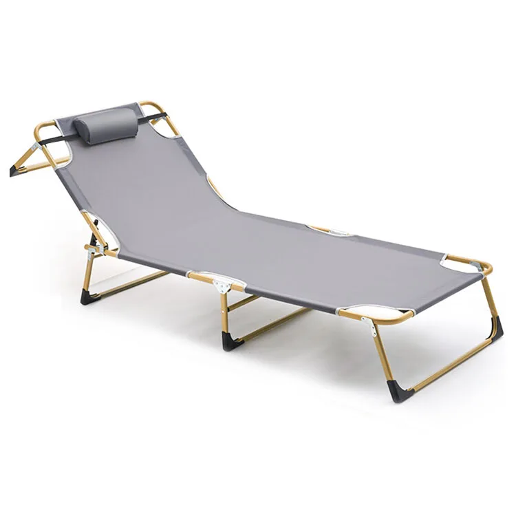 Wholesale Portable Fold Staff Office Camping Tent Bed Outdoor Furniture Fabrics Iron Simple Design Bed Frame Bunk Nap Metal Bed